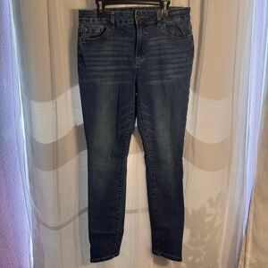 D. Jeans Size 10 Women's Blue Skinny Fit Faded Stretch Denim Jeans